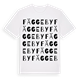White t-shirt med Fäggeby ordlek t-shirt