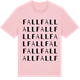 Pink Cotton t-shirt med Fall ordlek t-shirt