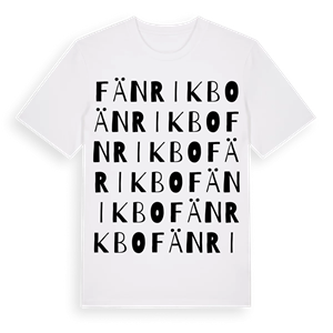 Fänrikbo ordlek t-shirt – ekologisk bomull t-shirt från Pinshirt