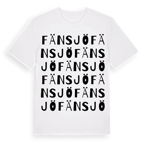 Fänsjö ordlek t-shirt – ekologisk bomull t-shirt från Pinshirt