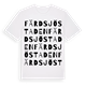 White t-shirt med Färdsjöstaden ordlek t-shirt