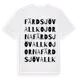 White t-shirt med Färdsjövallkojorna ordlek t-shirt