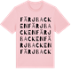 Pink Cotton t-shirt med Färjbacken ordlek t-shirt