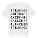 White t-shirt med Färjbacken ordlek t-shirt