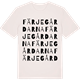 Vintage White t-shirt med Färjegårdarna ordlek t-shirt