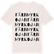 Vintage White t-shirt med Färnmyrkojan ordlek t-shirt