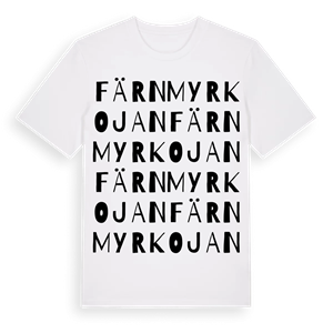 Färnmyrkojan ordlek t-shirt – ekologisk bomull t-shirt från Pinshirt