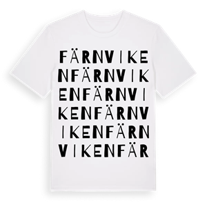 Färnviken ordlek t-shirt – ekologisk bomull t-shirt från Pinshirt