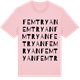 Pink Cotton t-shirt med Femtryan ordlek t-shirt