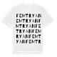 White t-shirt med Femtryan ordlek t-shirt