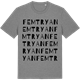 Mid Heather Gray t-shirt med Femtryan ordlek t-shirt