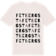 Vintage White t-shirt med Fetbergsta ordlek t-shirt