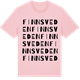 Pink Cotton t-shirt med Finn Sveden ordlek t-shirt