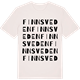 Vintage White t-shirt med Finn Sveden ordlek t-shirt