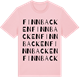 Pink Cotton t-shirt med Finnbacken ordlek t-shirt