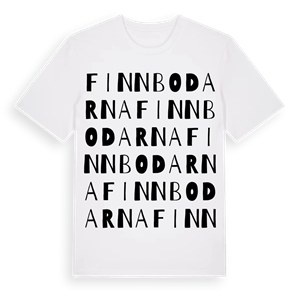 Finnbodarna ordlek t-shirt – ekologisk bomull t-shirt från Pinshirt