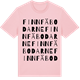 Pink Cotton t-shirt med Finnfäbodarne ordlek t-shirt