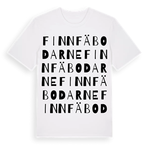 Finnfäbodarne ordlek t-shirt – ekologisk bomull t-shirt från Pinshirt