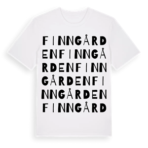 Finngården ordlek t-shirt – ekologisk bomull t-shirt från Pinshirt
