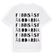 White t-shirt med Finnsåsfäbodarna ordlek t-shirt