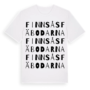 Finnsåsfäbodarna ordlek t-shirt – ekologisk bomull t-shirt från Pinshirt
