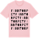 Pink Cotton t-shirt med Finntorpet ordlek t-shirt