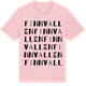 Pink Cotton t-shirt med Finnvallen ordlek t-shirt