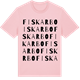 Pink Cotton t-shirt med Fiskarbo ordlek t-shirt