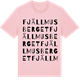 Pink Cotton t-shirt med Fjällmusberget ordlek t-shirt