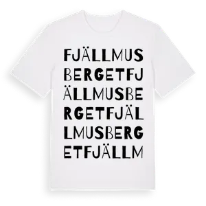 Fjällmusberget ordlek t-shirt – ekologisk bomull t-shirt från Pinshirt