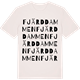 Vintage White t-shirt med Fjärddammen ordlek t-shirt