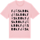 Pink Cotton t-shirt med Fjäskrok ordlek t-shirt