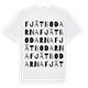 White t-shirt med Fjätbodarna ordlek t-shirt