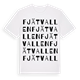 White t-shirt med Fjätvallen ordlek t-shirt