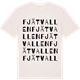 Vintage White t-shirt med Fjätvallen ordlek t-shirt