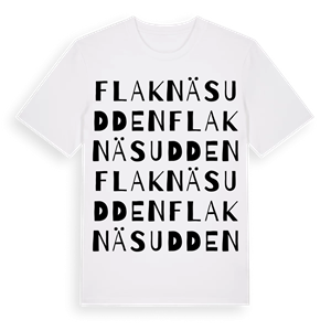 Flaknäsudden ordlek t-shirt – ekologisk bomull t-shirt från Pinshirt