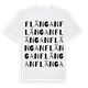 White t-shirt med Flängan ordlek t-shirt