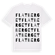 White t-shirt med Flatberget ordlek t-shirt