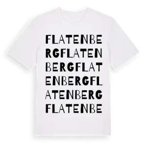 Flatenberg ordlek t-shirt – ekologisk bomull t-shirt från Pinshirt