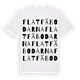 White t-shirt med Flatfäbodarna ordlek t-shirt