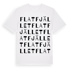 Flatfjället ordlek t-shirt – ekologisk bomull t-shirt från Pinshirt