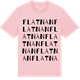 Pink Cotton t-shirt med Flatnan ordlek t-shirt