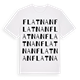 White t-shirt med Flatnan ordlek t-shirt