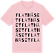 Pink Cotton t-shirt med Flatnäset ordlek t-shirt