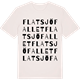 Vintage White t-shirt med Flatsjöfallet ordlek t-shirt
