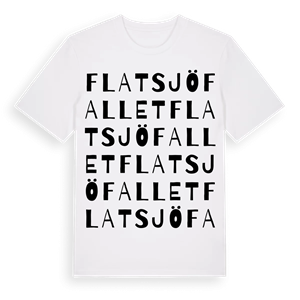 Flatsjöfallet ordlek t-shirt – ekologisk bomull t-shirt från Pinshirt