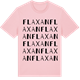 Pink Cotton t-shirt med Flaxan ordlek t-shirt