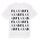 White t-shirt med Flaxan ordlek t-shirt