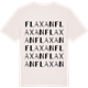 Vintage White t-shirt med Flaxan ordlek t-shirt