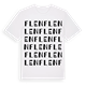 White t-shirt med Flen ordlek t-shirt